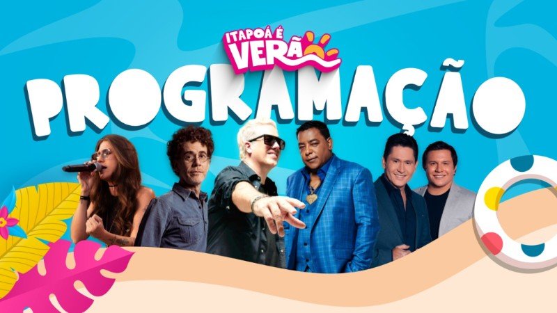 Itapoá divulga programação de verão 2025/2026 com shows nacionais e atrações.